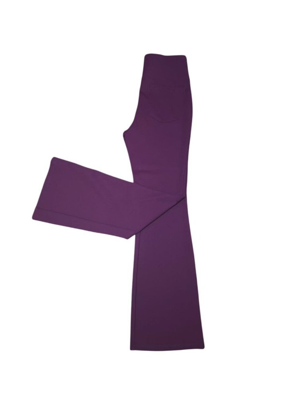 Halara Womens High Waist Flare Pants XS Petite Purple Stretch Pull On Casual.